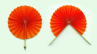 DIY Simple Paper Handfan Making Tutorial - Paper Pocket Fan -Summer Special Paper Folding Pocket Fan
