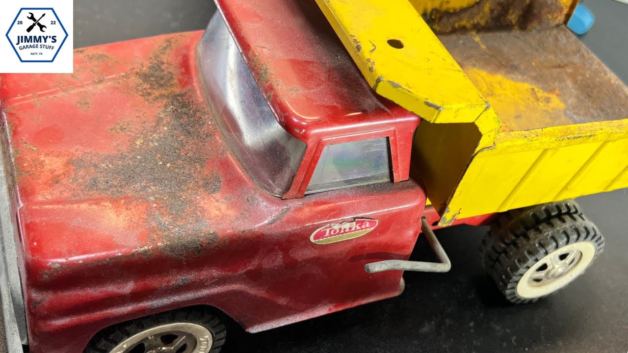 Vintage 1960s Tonka Dump Truck Custom Color Restoration Sandblasting