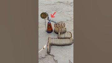 Epic Matchstick Chain Reaction with Firework Explosion | Satisfying DIY Experiment  #fireworkfun