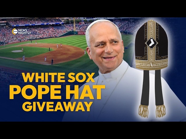 White Sox Honor Pope Leo XIV With Special "Pope Hat" Giveaway | EWTN News Nightly - YouTube