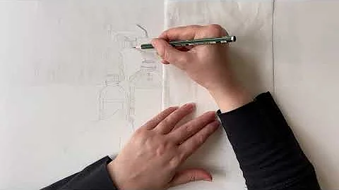 Oakton College - Drawing Demo: Hatching in Graphite Pencils - Still Life Value Study