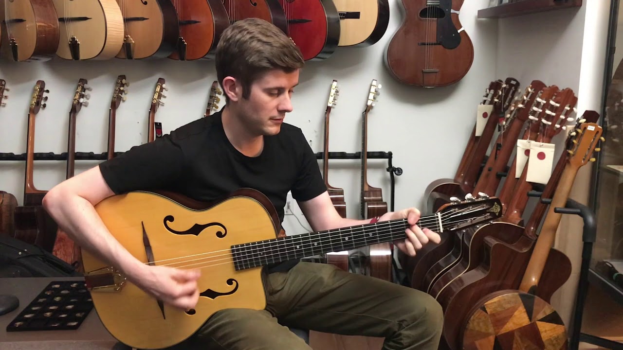 2018 StringPhonic "Chorus" Di Mauro Style Gypsy Jazz Guitar 