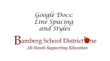 Google Docs: Line Spacing and Styles