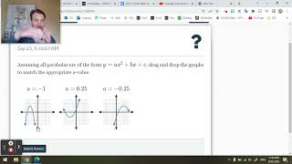 a-value of parabolas DELTA MATH PRACTICE
