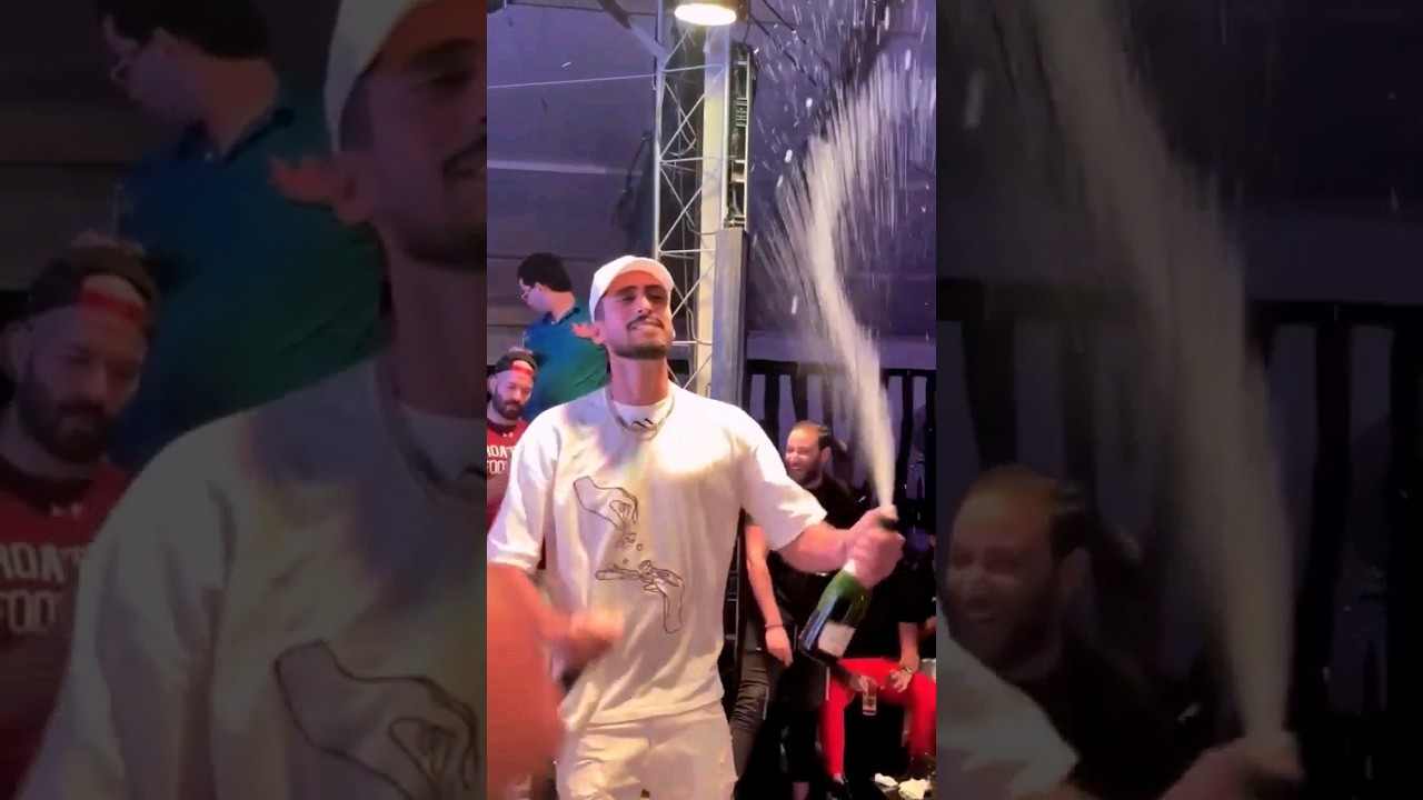 A.L.A - Drill rapper Tunisian A.L.A swigs from bottle of '£300 champagne'😱