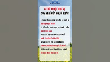 5 Thủ Thuật Đọc Vị Suy Nghĩ Người Khác Chỉ Trong 3 Giây!  #ketnoi #phattrienbanthan #ketnoiyeuthuong