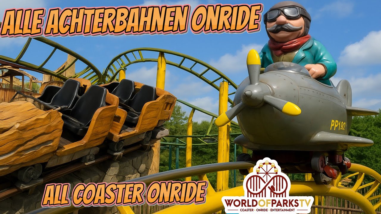 Alle Achterbahnen im Potts Park Minden - All Roller Coaster Pottspark (4K Onride POV) Amusement Park