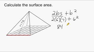 Square Pyramids - How The Find The Surface Area