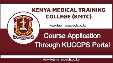 How To Apply KMTC Courses on KUCCPS Portal