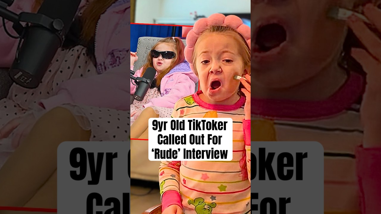 9yr Old TikToker Called Out For ‘Rude’ Interview #shorts #tiktokinfluencer #parenting