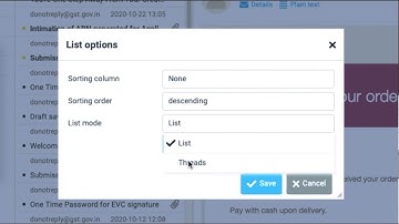 How to view thread emails in Round Cube.