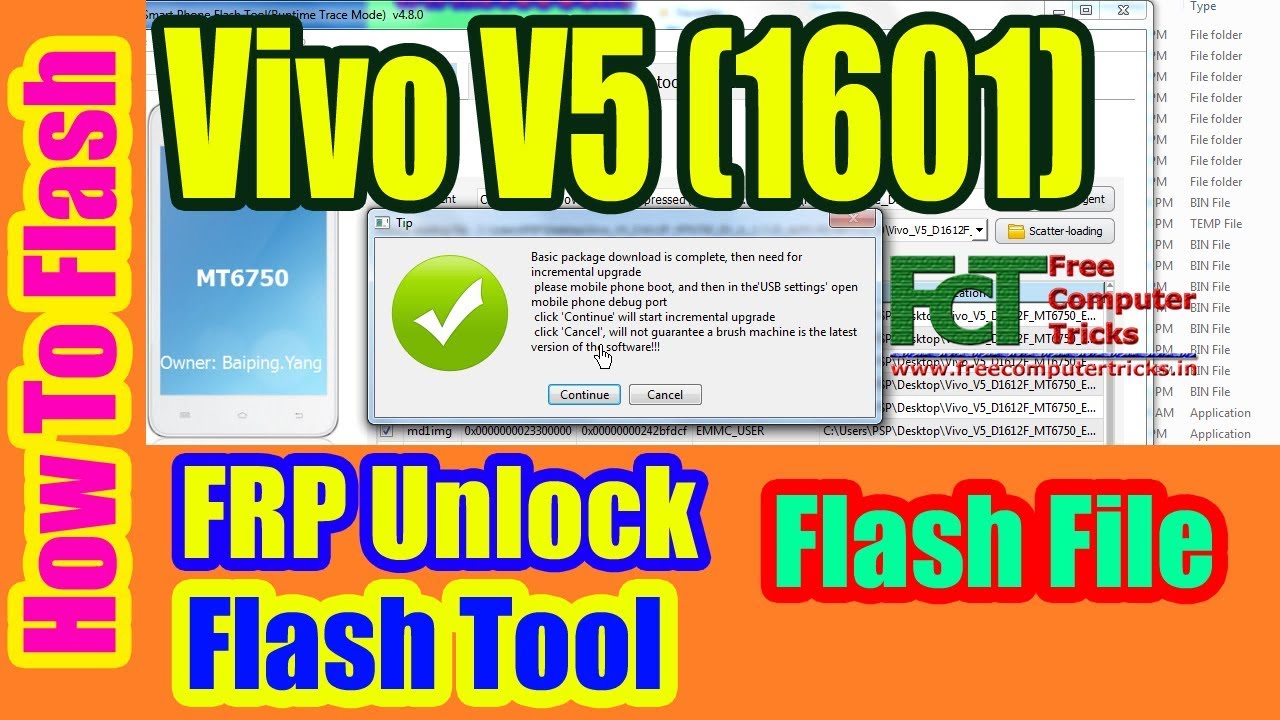 How To Flash Vivo V5 1601? FRP Unlock | Flash Tool | Flash File