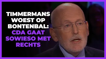 Timmermans woest op Bontenbal: ´CDA regeert liever met rechts´