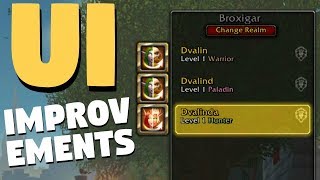Patch 8.2.5 Character Selection Screen UI Improvements on | WoW PTR | World of Warcraft