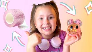 How to Make Cute LABUBU Squishy 🩷 Easy DIY Nano Tape Craft for Kids