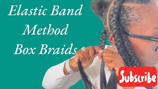 How to rubber band method jumble box braid