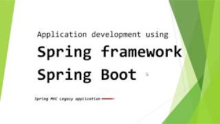 Spring Boot: Application development using Spring framework - Session 1