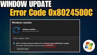 Fix Windows Update Error 0x8024500C