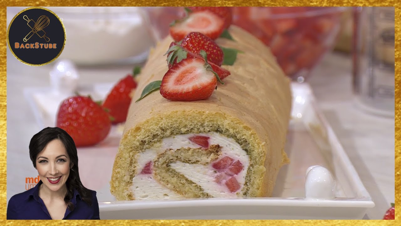 Aurélie Bastian - Biskuitrolle mit Erdbeeren