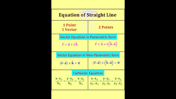 Vector Equation of Straight line