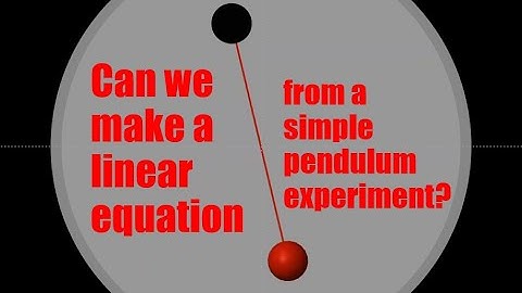 Linear Equation based on Simple Pendulum Simulation