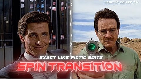 Exact AE Spin + Rotate Transition in Alight Motion | Fictic Editz Style (+Preset)