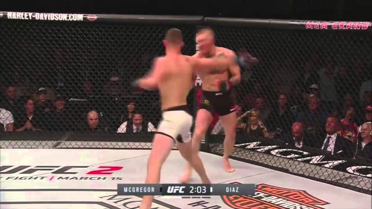 Nate Diaz gives Conor McGregor a stockton slap at UFC 196 - YouTube