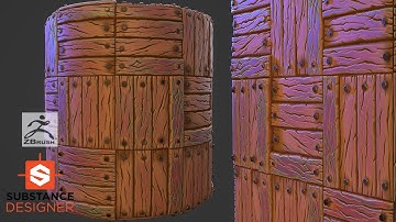 Zbrush 2020, Substance Designer - Stylized Wood Boards