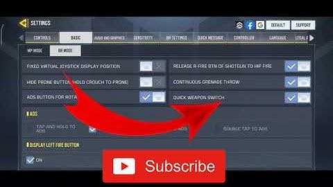 QUICK WEAPON CHANGE SETTING FOR BR || #callofdutymobile #secretsetting #shorts