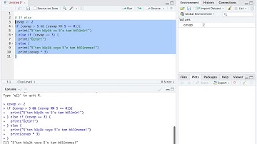 R - Koşul ve Döngüler (If Else and For Loops)