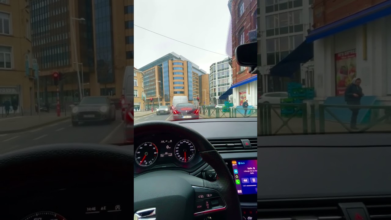 🇧🇪 Brussels - Driving on the road 🚦🇧🇪