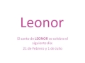Significado y origen del nombre Leonor