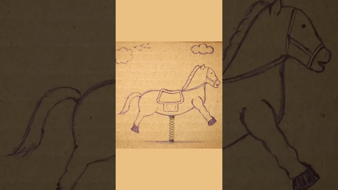 Spring into Fun: Toy Horse Drawing!
