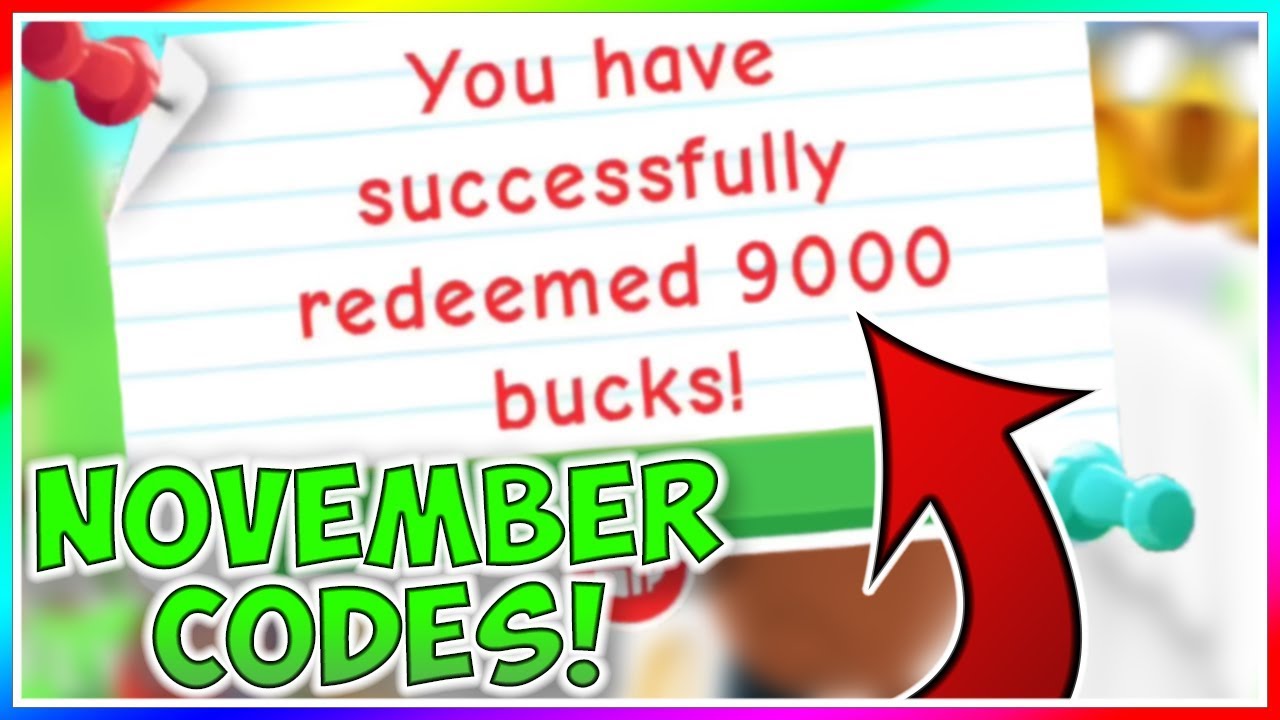 Roblox Adopt Me Codes November 2019 Youtube - robux codes november 2019