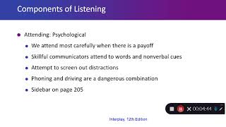 Interplay Chapter 7 Part 3 Components of Listening