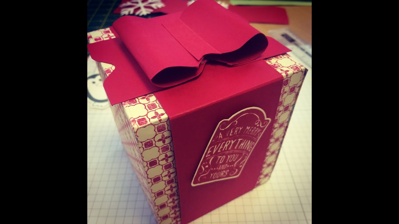 Part 2, Christmas Box with Extra Large Bow Tutorial, Envelope Punch ...