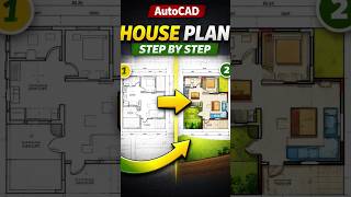 Learn how to draw a easy house plan in AutoCAD step bystep in Hindi #autocad #trading #viral #reels