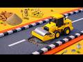 Fixing a Broken Road with Steam Roller 🚧🚜 Satisfying Repair Build