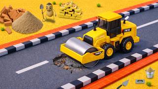 Fixing a Broken Road with Steam Roller π§π Satisfying Repair Build