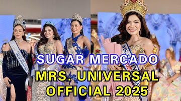 Sugar Mercado from Philippines Won Mrs Universe Official 2025 