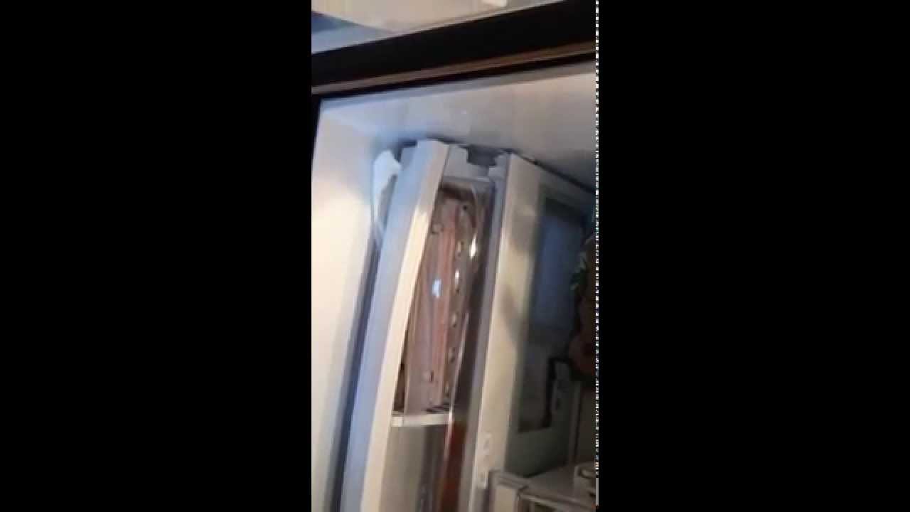 How To Defrost Frozen Water Dispenser on GE Cafe Refrigerator YouTube