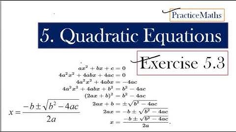 5.3 Quadratic Equations (TS and AP) 10th class part 1