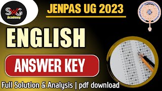 ? JENPAS UG 2023 ENGLISH ANSWER KEY | JENPAS UG 2023 Preparation | MUST WATCH ??