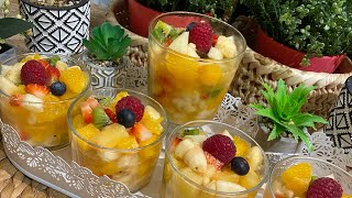 أسرع طريقة لتحضير ألذ و أنعش سلطة فواكه بطريقة سهلة وبسيطة والبنة روعةSalade de fruit un délice