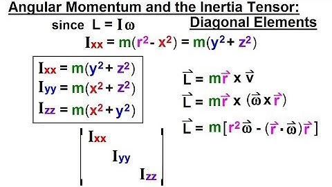 Calculus 3: Tensors (14 of 45) Angular Momentum & the Inertia Tensor: Diagonal Elements