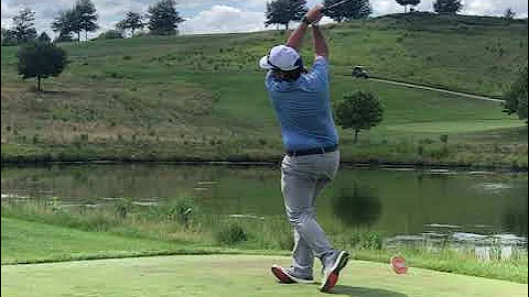 Ryan McClintock Teeing off at the 89th Iowa Open