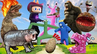 รวมสัตว์ประหลาด สกิบิดี้ คิงคอง ไซเรนเฮด แพคแมน จับไดโนเสาร์ ไข่ไดโนเสาร์ ไป หมูเด้ง ฮิปโปแคระมาช่วย screenshot 3