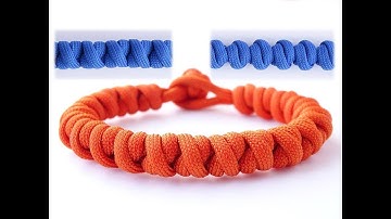 How to Make a 2 Strand "Matthew Walker Knot" Paracord Survival Bracelet-Diamond Knot and Loop-CbyS