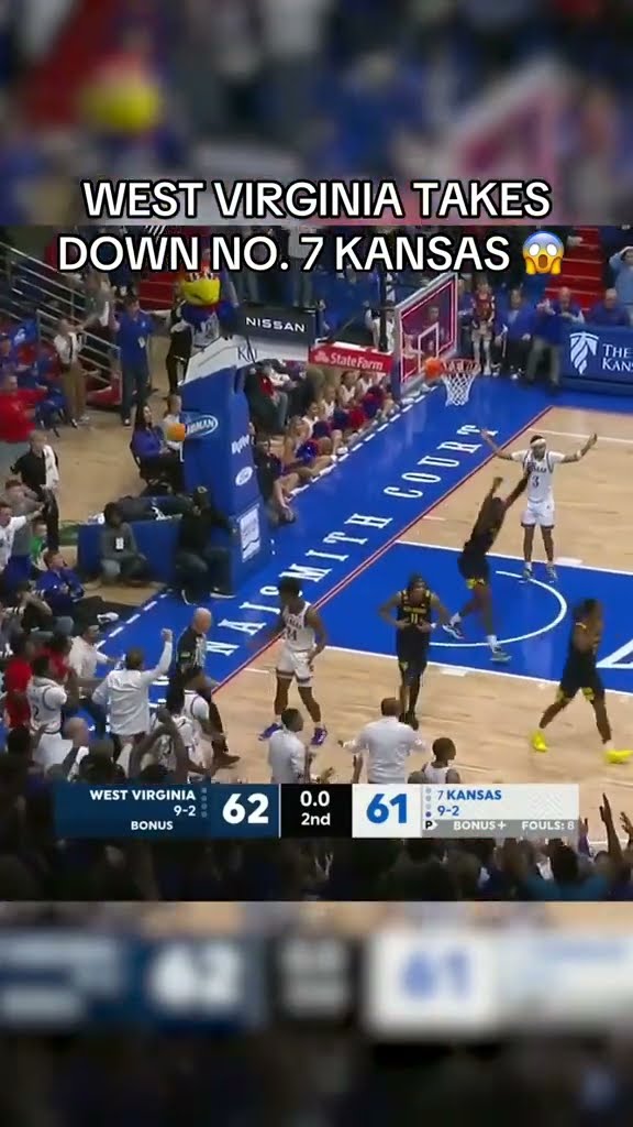 WVU gets their first ever win at Allen Fieldhouse ‼️