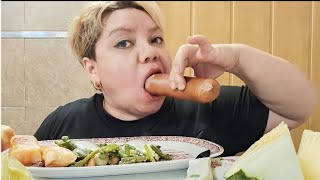 МУКБАНГ 🍽 Мои вещи летели с окна .Ночной ЖОР MUKBANG💥my things flew through the window. Night ZhOR